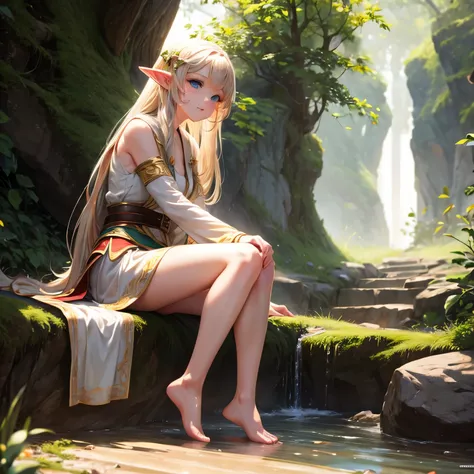 Beautiful elf, girl, barefoot , hd, 8k, 