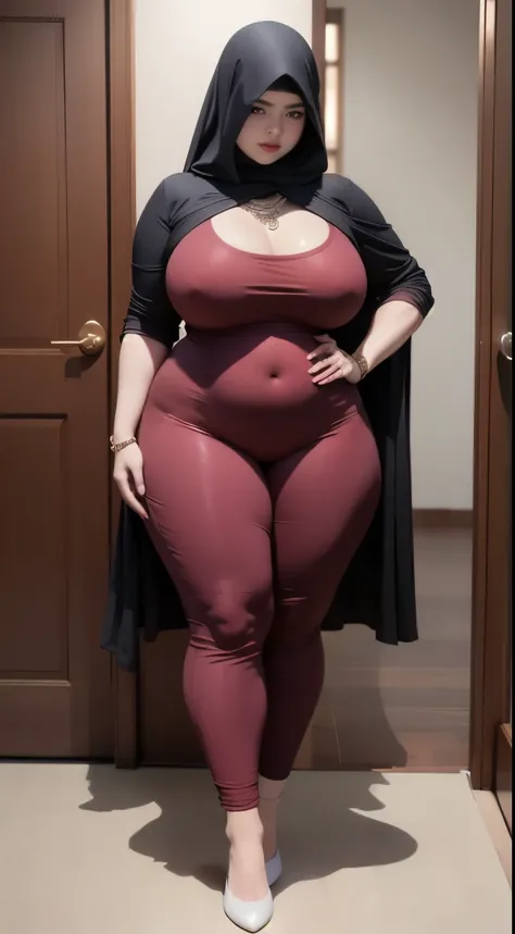 ((best quality)), ((masterpiece)), (detailed), perfect face, araffe woman thick and thight long pants posing for a picture, curvy model,, curvy hourglass figure, sexy longest hand t-shirt, thicc, beautiful full body shot, soft curvy shape, in a longest han...