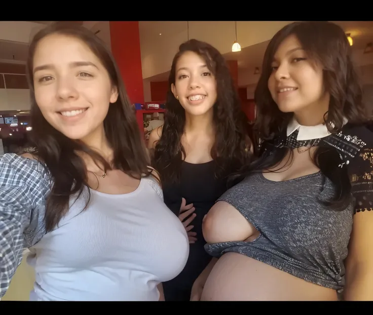 Pregnant girls, C cup