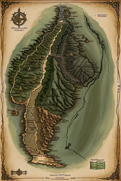 Tolkien fantasy map