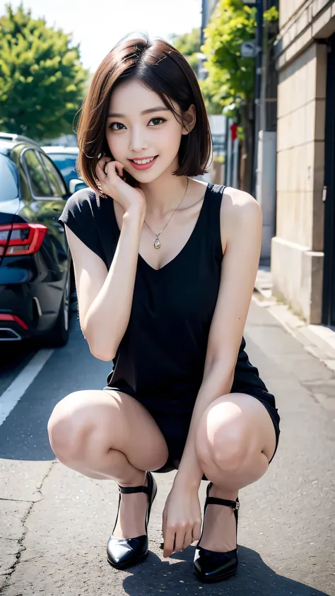 best image quality、RAW photo、超A high resolution、21 year old female、Shooting for one person only、model shoot、springの装い、fashionable clothes、Beautiful eyes in every detail、very long term、beautiful eyelashes、beautiful double eyelids、very thin legs、light brown ...