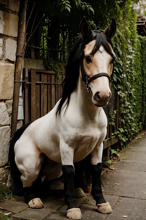 um cavalo fazendo sexo co uma garota