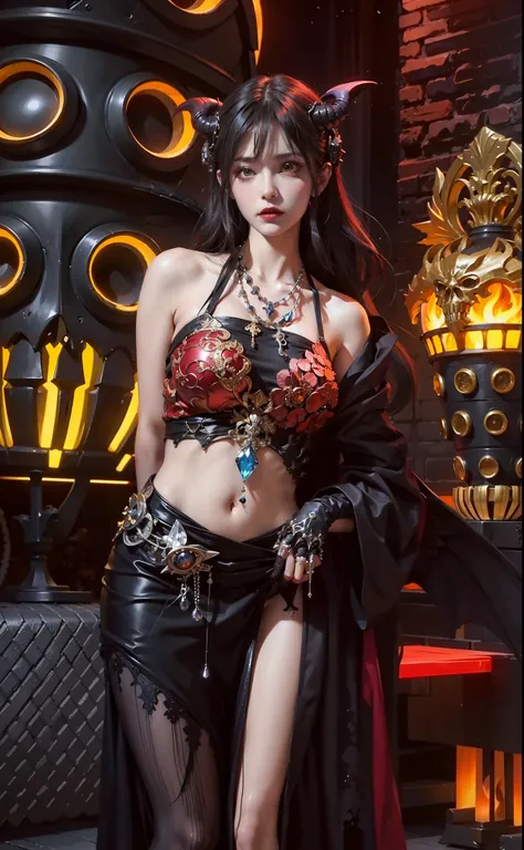 Cold Queen，box full of swords images, wing, succubus theme，fallen angel，Excellent，scary，secret horror，tentacle，have eyes，uncanny valley effect，little beast blood moon，skull skeleton，vampire，Hellfire，Demon Queen，Gorgeous crystal dress，Put your hands behind ...