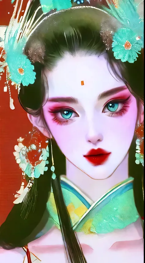 （masterpiece：1.2，best quality），（The facial details are very rich，real picture，Realistic skin，realistic body，intricate details），solo，1 milf，Casual，Ukiyo-e，Off the shoulders，（watercolor：1.3），Oiran，
