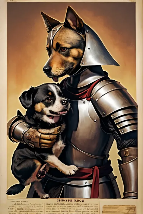 Human-faced dog knight war 