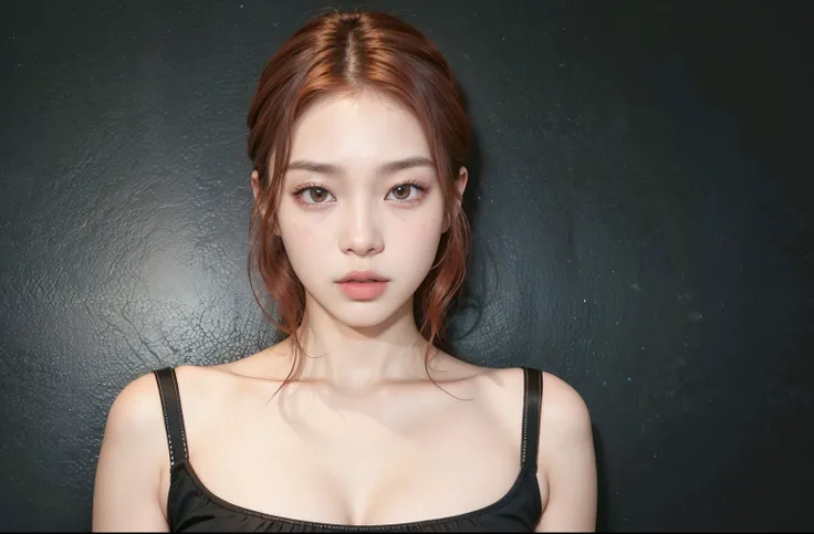 Mujer arafed con cabello rojo y top negro posando para una foto, portrait of jossi de blackpink, jossi de blackpink, kim taejin, Jennie rosa negra, jiyun chae, heonhwa choe, Gongbi, shen mingchen, gema chen, jin kim, Lulu Chen, parque roseanne de blackpink...