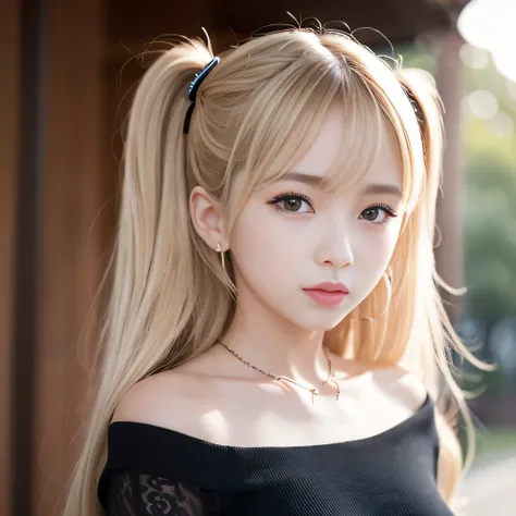 portrait、Topless、bright look、twin tails、young shiny glossy white shiny skin、best looks、blonde reflection、Platinum blonde hair with dazzling highlights、shiny bright hair,、super long straight hair、Shining beautiful bangs、Sparkling crystal clear charming big ...