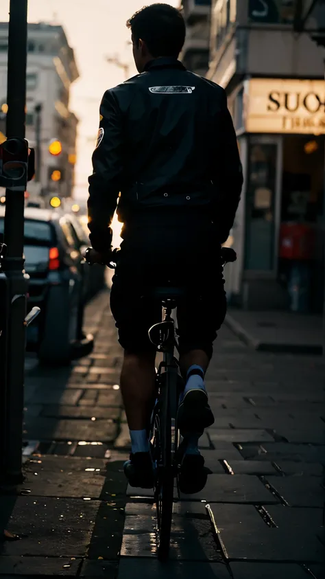 Bicycle, Miscellaneous, Blur, Miscellanea, Evening, Smooth, Glare, Wheels, Transport