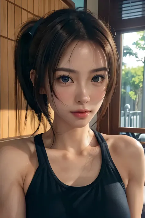 (1 girl:1.4)、(wearing training clothes、fitness gym:1.2)、(Photoreal:1.4)、(hyper realistic:1.4)、(realistic:1.3)、(smooth lighting:1.05)、(映画の照明Improvement of quality:0.9)、32K、20 year old girl、healthy beauty、(whole body:1.2)、realistic lighting、Backlight、facial ...