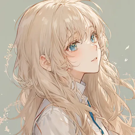 woman，long hair，gentle，anime style