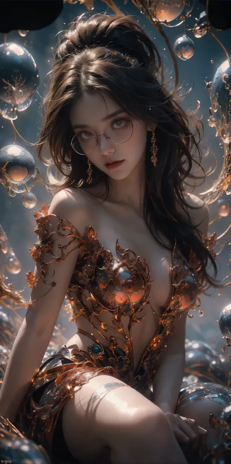 (The best illustrations)、realisitic、ultra-detailliert、The best lighting、Best Shadows、alluring succubus, ethereal beauty, perched on a cloud, (fantasy illustration:1.3), enchanting gaze, captivating pose, delicate wings, otherworldly charm, mystical sky, (L...