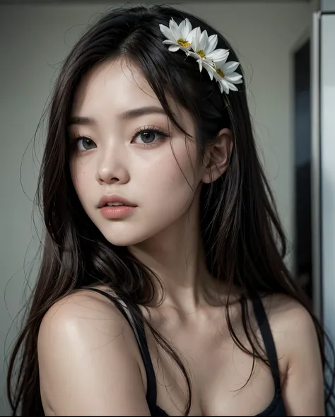 best quality Photo realistic,one woman, eyes, Kim Jennie, Jennie Kim, member Blackpink, Jenny From Blackpink, posing for photo, siren eyes, full mouth, Brazilian woman, tanned skin, Black hair