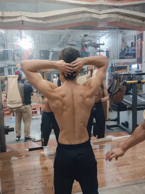 Bodybuilding back wings heavy lift