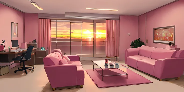 (best quality:1.2),(psychology consultation),pink objects,(room lighting:sunset),(perfect lighting)