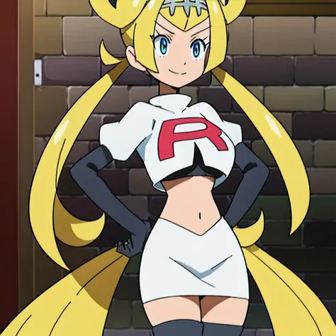 (1girl in:1.2), (Solo:1.2), masutepiece, nffsw、Shaders、Brilliant Textured Work、Ultra-detailed eyes、ultra-intricate pupil in eyes、top-quality、Sparkling eyes、pale yellow hair、drills twintails、length hair、(serious), (smile), (teeth)、(iridescent eyes:1.2)、(hol...