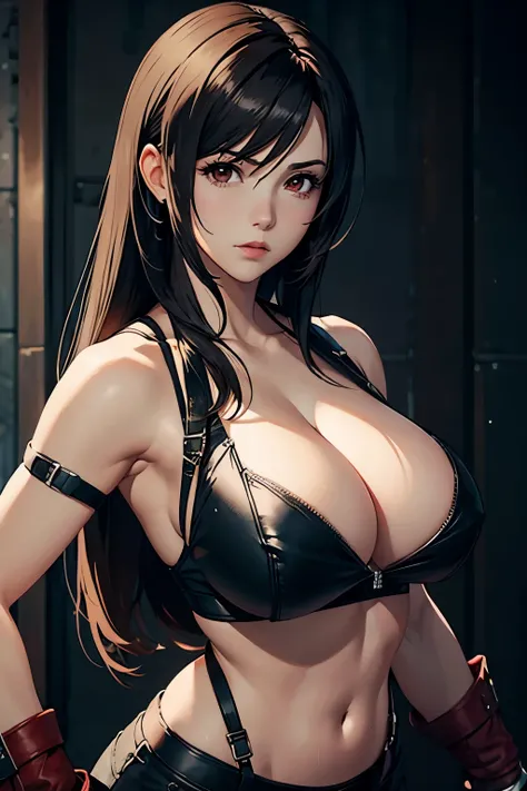 Beautiful girl, Tifa, Final Fantasy, big breasts, cleavage