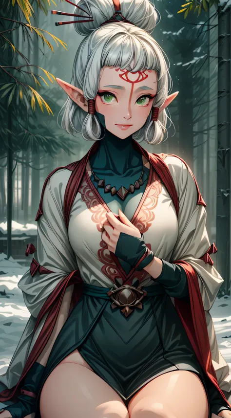 paya, cute elf,((anime elf with extremely cute and beautiful brown hair)), (((elf))), (((elf ears))),((((white hair:1.35,short b...