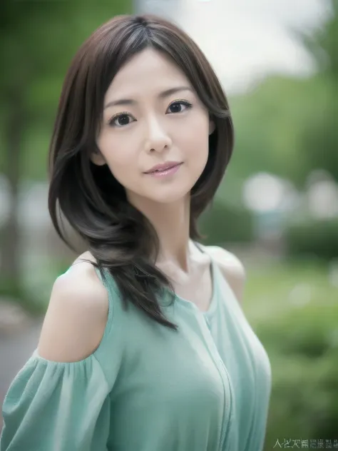 a skinny Japanese lady, 35 years old, (realistic), (hyperrealism), (photorealistic), (8K resolusion), depth of field, (upper-body:1.2), super detailed face, detailed eyes, cute face, various face expression, various hair style, (small breasts:0.6), (very t...