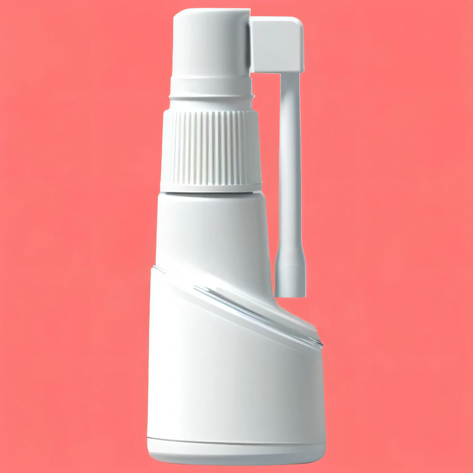 there is a white spray bottle with a toothbrush in it, Detailed product images, spray brush, bottle, product design photography, haggard profile, conceptual, 1 5 0 ml lens, Perfect details, Pack and shoot, author：Li Quanshuo, Hasselblad blade shot, Product...