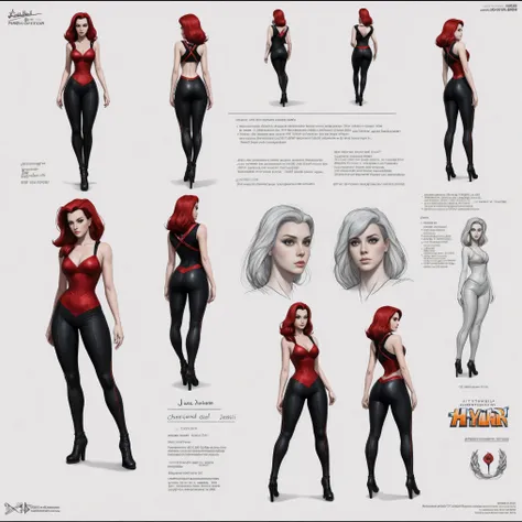 character design sheet, jessica rabbit, cartoon, animated, vivid colors, concept art, sharp focus, digital art, Hyper-realistic, 4K, Unreal Engine, Highly Detailed, HD, Dramatic Lighting by Brom, trending on Artstation