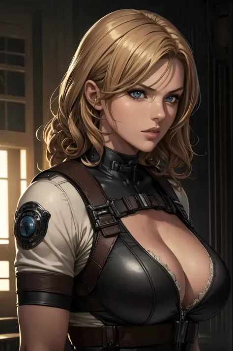 super fine illustration, ultra high resolution, masterpiece, highest quality, perfect dark skin, perfect lighting, detailed lighting, dramatic shadow, ray tracing, 1 beautiful white milf, looking at the viewer, small breasts, beautiful detailed hazel eyes,...