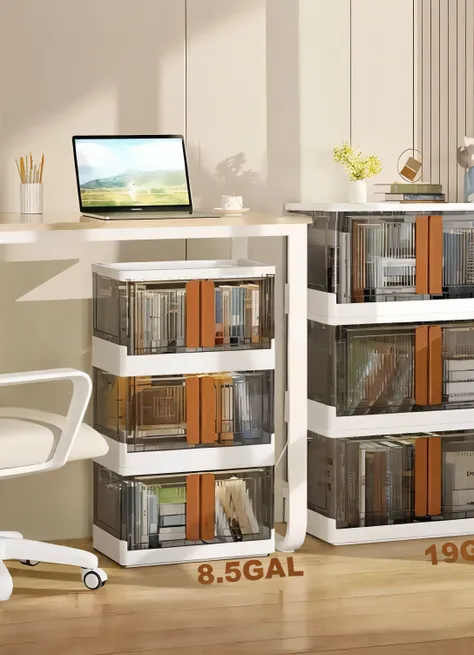 there are two shelves with books on them in a room, short bookshelf, book shelf small library, book shelf, bookshelf, book shelves, bookcase, Large, medium and small, Detailed images, cabinet furniture, shelves, bookshelves, 8k--height 768, Official produc...