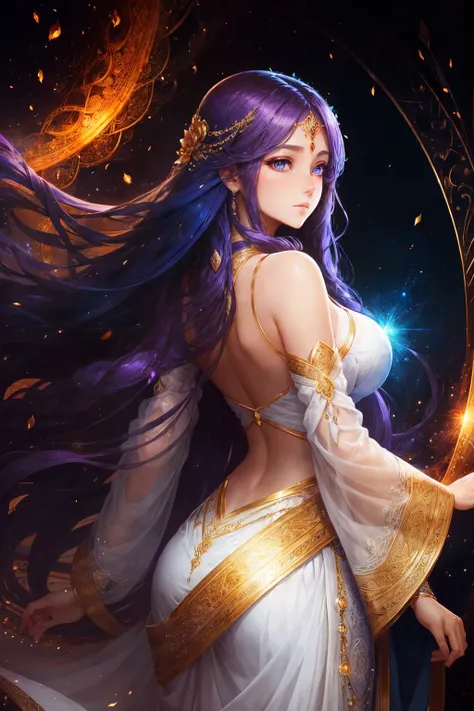 In this stunning illustration of an anime girl, created with the utmost attention to detail and the highest quality, a captivating and mature woman takes center stage. Her long, flowing hair cascades down her back, gleaming with a golden sheen. The vibrant...