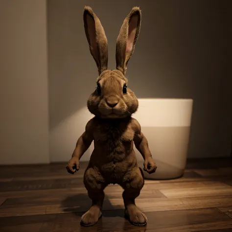 
rabbit, angry, human, 3d