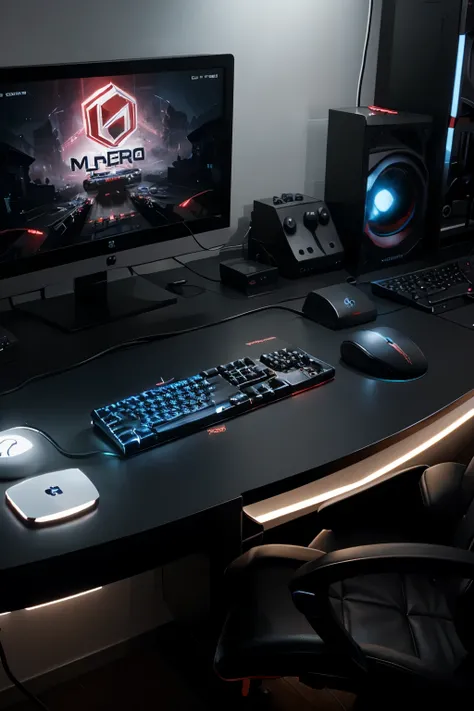 make me a hero image for a website who sells keyboards, mousepads, keycaps, switches and more gaming gear