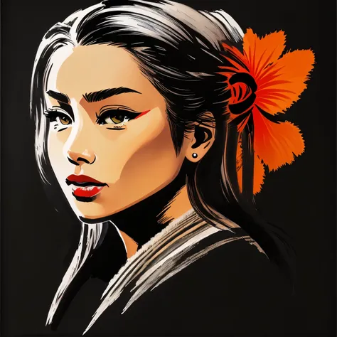 Hawaiian artists, modern portrait series of Cansu Dere in colorful wear, in the style of aggressive digital illustration, bold shadows, airbrush art, close-up, pop art color palette, ultra hd, comic art --ar 1:2 --stylize 750 --v 6