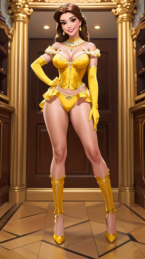 belle, (full body), (masterpiece:1.2), (best quality), (ultra detailed), (8k, 4k, intricate), (highly detailed:1.2),huge breasts...