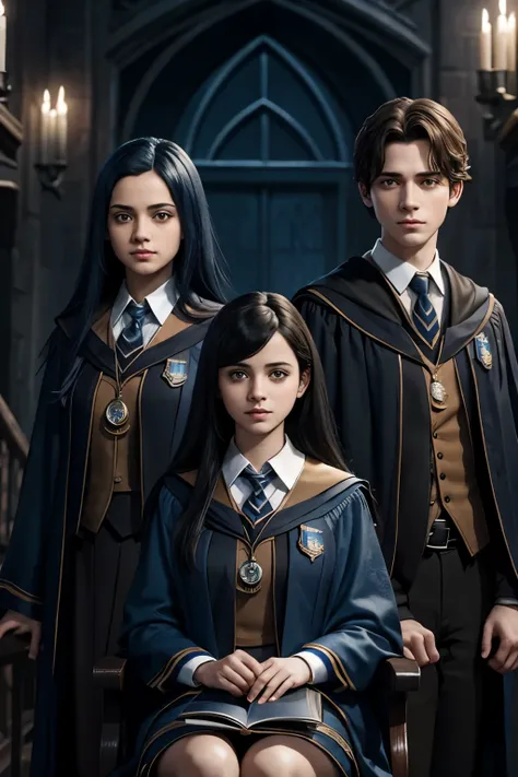 ravenclaw female and male students
