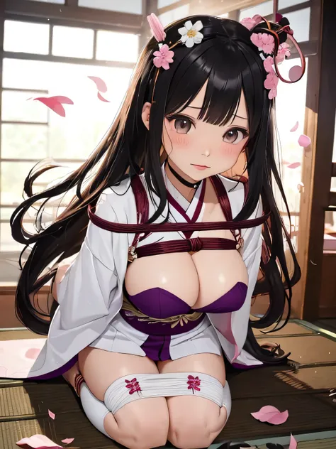 highest quality、High resolution、detailed background、beautiful and detailed face、beautiful and smooth skin、skin texture、professional lighting、Beautiful teenage girl、(huge breasts:1.2)、No bra、
sexy kimono style、emphasize cleavage、sexy string panties、We recom...