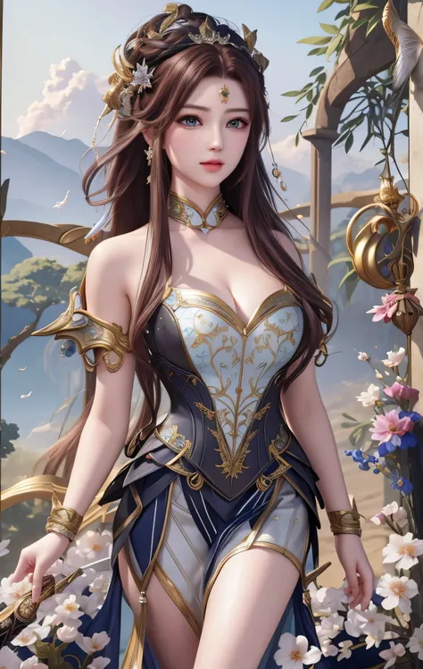 (best quality,8k,high resolution,masterpiece:1.2),Super detailed,actual:1.37,Japanese cartoons,portrait,2 girls,Beautiful and delicate eyes,Beautiful and delicate lips,Detailed face,long eyelashes,exquisite fantasy queen,(artistic germ:1.1),2.5D CGI fantas...