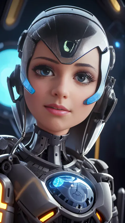 (best quality,4k,8k,highres,masterpiece:1.2),ultra-detailed,(realistic,photorealistic,photo-realistic:1.37),future-tech futuristic robot detailed,exquisite details,metallic skin texture,smooth surfaces reflecting icy light, intricate gears interlaced with ...