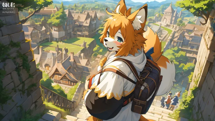 cover page, super high resolution, detailed background, World Heritage Site, 6+boys, 6+girls, Happy, joyful, absurdres(Photos of solo travelers)(kemono, furry anthro)cinematic,