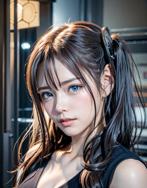 highest quality、8K masterpiece、超A high resolution、(Photoreal:1.3)、RAW photo、1 girl、silver hair、braided twin tails、glowing skin、1 Super Beautiful College Girl、((Ultra realistic details))、portrait、global illumination、Shadow、octane rendering、8k、super sharp、ve...