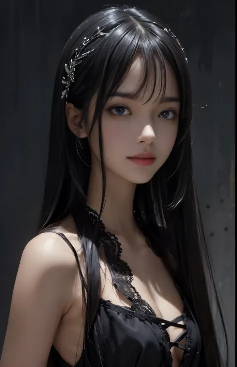 (surreal), (figure), (Improved resolution), (8k), (very detailed), (Best figure), (beautiful and detailed eyes), (highest quality), (super detailed), (masterpiece ), ( wallpaper), (detailed face), alone, 1 girl, looking at the viewer, small details, detail...