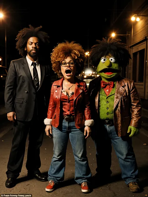 It’s the zombie apocalypse. Muppetbone is the name of a 70s funk band and they are surviving as best as they can. Times are rough but music is funky and the zombies are disco