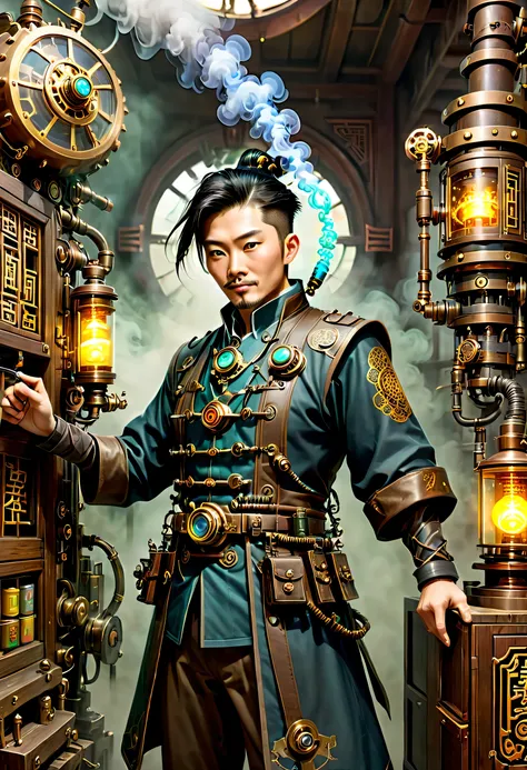 immortalが営むpharmacy,薬を販売しているimmortal,suspicious appearance,wiring,immortal:elder:chinese:i doubt it:the right arm of the machine...