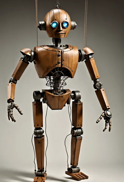 (puppet,提线puppet,puppet,Mechanical puppets,puppet:1.2),(controlled by string,fixed by wire,hanging from above:1.1),(被操纵的puppet人物,Movable limbs and joints:detailed),(criss-crossing wire,attached to legs,arms,Shoulder,ear,at the base of the spine),(imitate h...