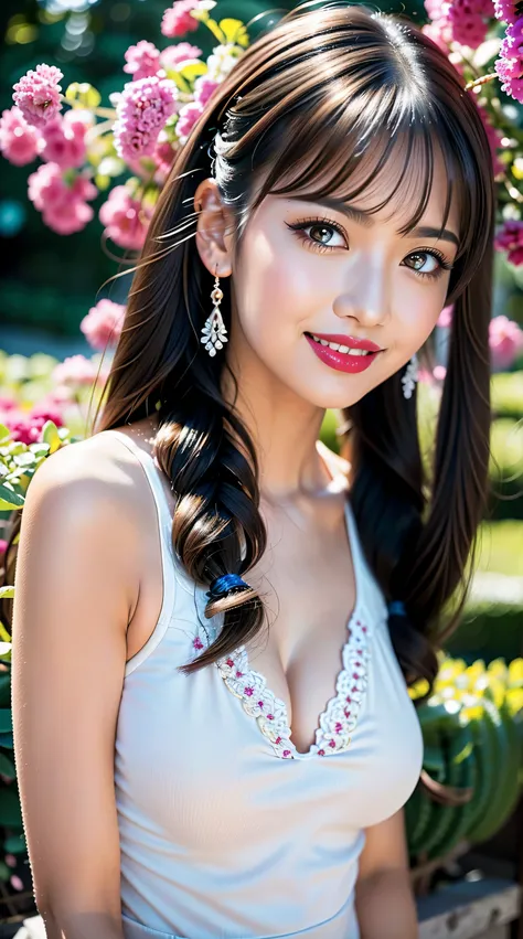 Divide Ratio : 1,2,1 Base Ratio : (a girl in a garden:1.2),(Hyper Detailed of a very beautiful face),(best quality:1.4),(photo realistic:1.5),(realistic:1.5),(sharp focus),Hyper resolution,(vivid colors), beautiful Hyper Detailed lips,(red_lipstick:1.3),BR...