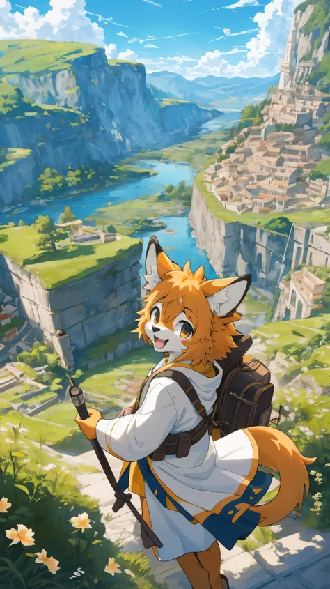 cover page, super high resolution, detailed background, World Heritage Site, 6+boys, 6+girls, Happy, joyful, absurdres(Photos of solo travelers)(kemono, furry anthro)cinematic,