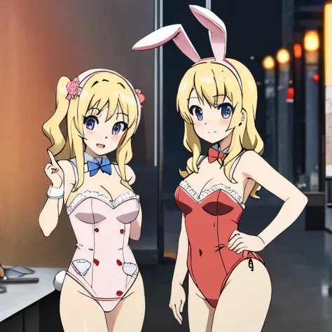 Wear your bunny suit with you and Mai at the strip club