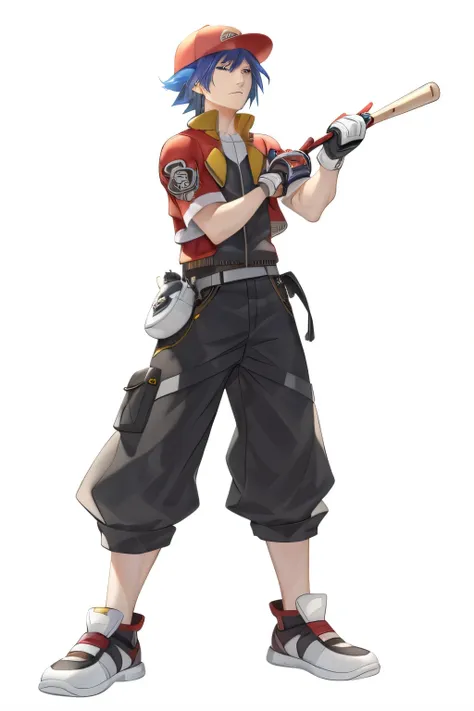 a cartoon image of a person with a baseball cap and a glove, sora, from kingdom hearts, single character full body, sora from kingdom hearts, male protagonist, jrpg character, full body single character, inspired by Yamagata Hiro, inspired by Sakai Hōitsu,...