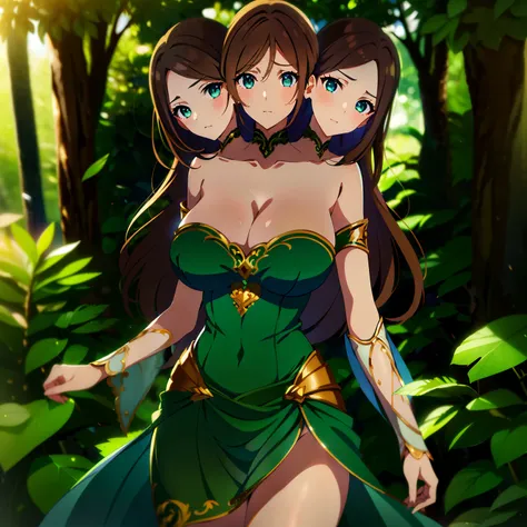 (masterpiece),(ultra-detailed), (high quality), (high resolution), (best quality:1.5, highres, UHD), highres, absurdo, ultra detail, ultra quality, Ultra resolution, 16k, ((2heads:1.5)), 1girl, anime girl with two heads, (brown hair), very huge breasts, cl...