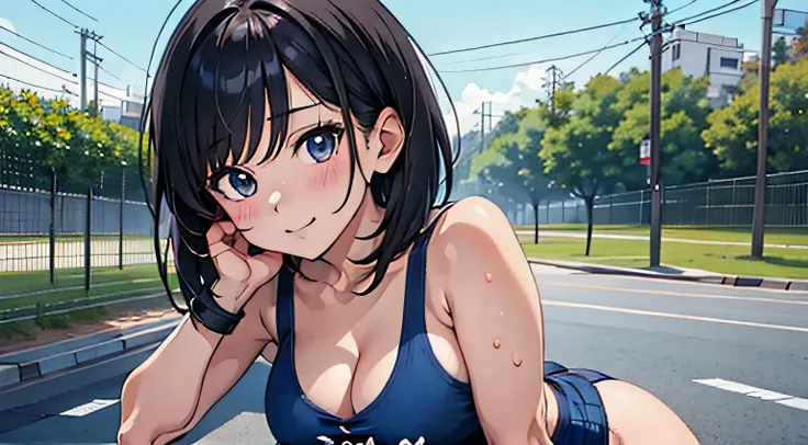 4K, A high resolution, Best quality at best, masterpiece, perfect colors, perfect shadow, perfect litthing, ((sportrait)), Anime girl sitting in car with hand on chin, Anime visuals of cute girls, Seductive Anime Girl, charming anime girls, anime styled, H...