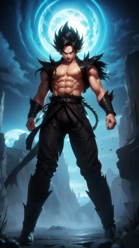 Bước vào thế giới của Black Demon God, một sinh vật có khuôn mặt đẹp trai và đôi mắt đỏ rực sẽ quyến rũ bạn. In his transformed state, anh ta toát lên bản năng và sức mạnh cực độ, Make an epic anime about this energy man. Xem. This concept art is straight ...