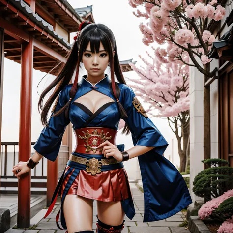 beautiful Japanese anime style image of warrior girl, anime style 