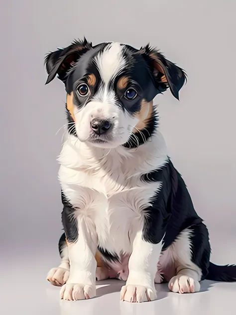 White background,puppy,